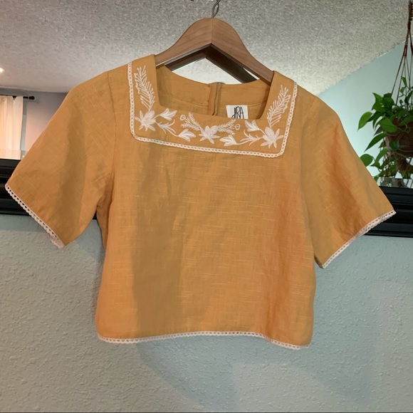 Anthropologie Tops - dRA cotton boho crop top size xs